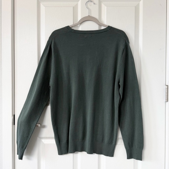 J. Crew Cotton-Cashmere Pique Crewneck Sweater in Sage Green NWT - Picture 3 of 7